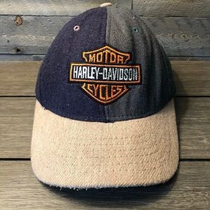 Vintage 90s Harley Davidson Strapback logo Hat